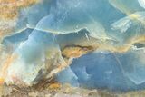 Polished Blue Calcite Slab - Argentina #264277-1